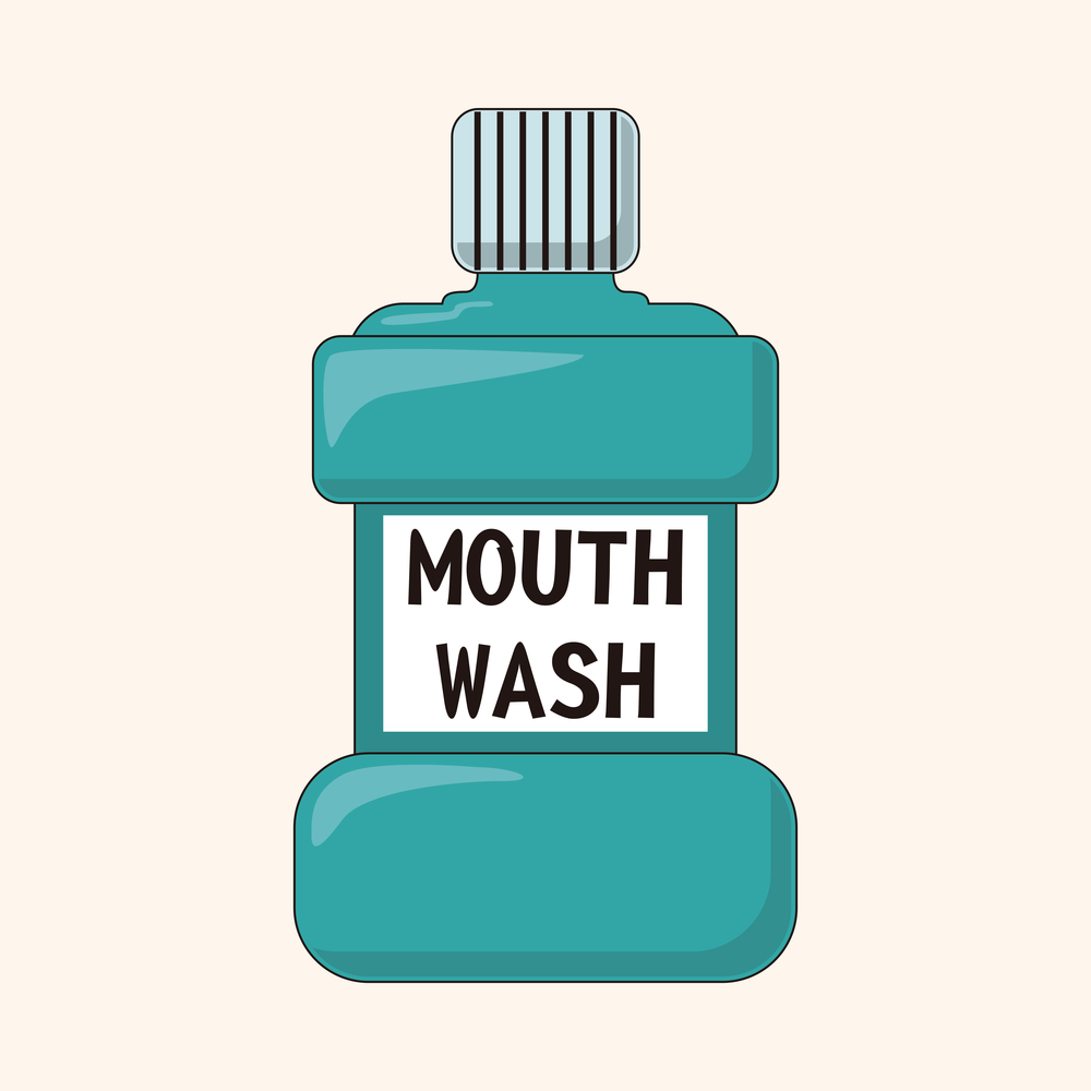 Mouthwash wash illustration
